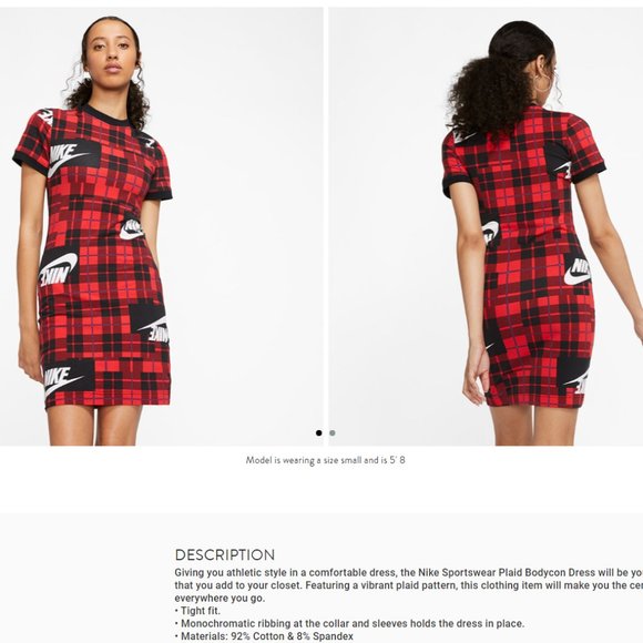 red plaid nike dress